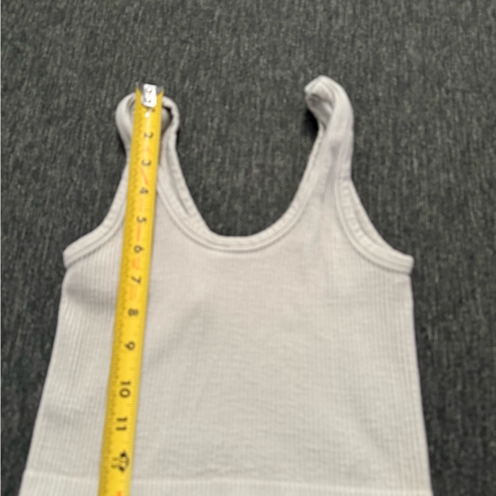 Mono B Women's Gray Ribbed Tank Top size S\XS - Picture 8 of 9